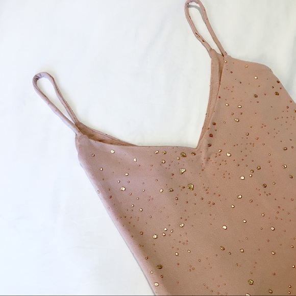 Blush Pink Camisole with Gold Splatter-NWTs - Picture 3 of 7